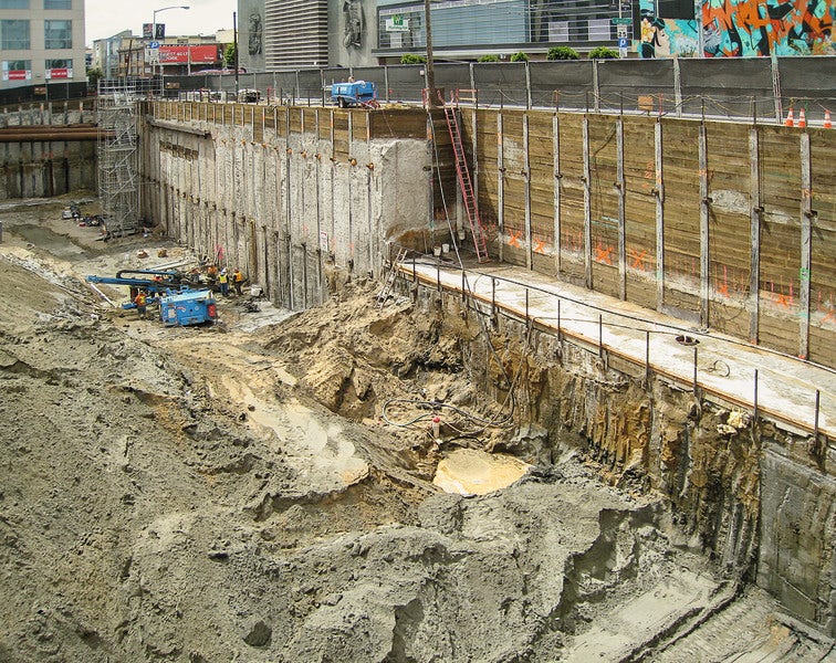 Excavation, Support and Anchoring of the Foundation of Trinity Place