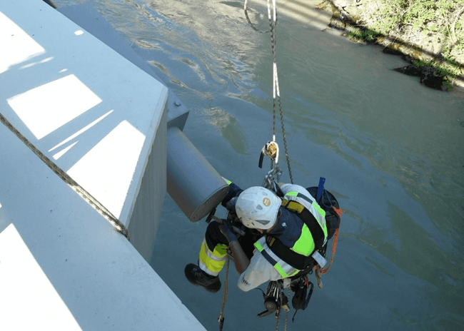 Anchor inspection and rope access