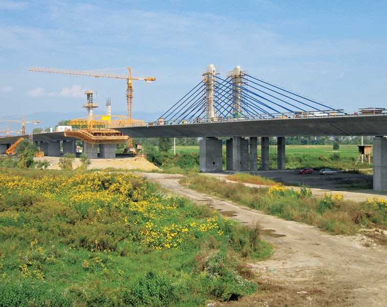 Stay Cable and Tensioning Systems for a Water Pipeline Bridge