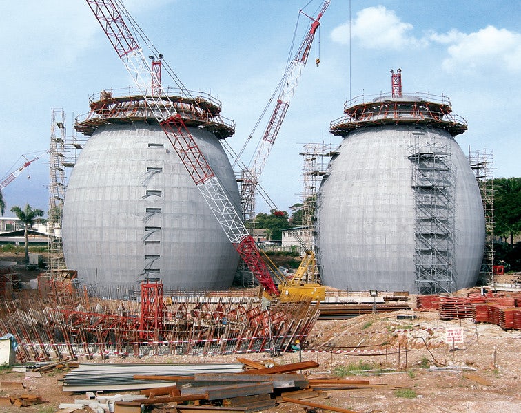 Construction of Egg Shaped Digester Tanks with Post-Tensioning and SK4 Formwork System